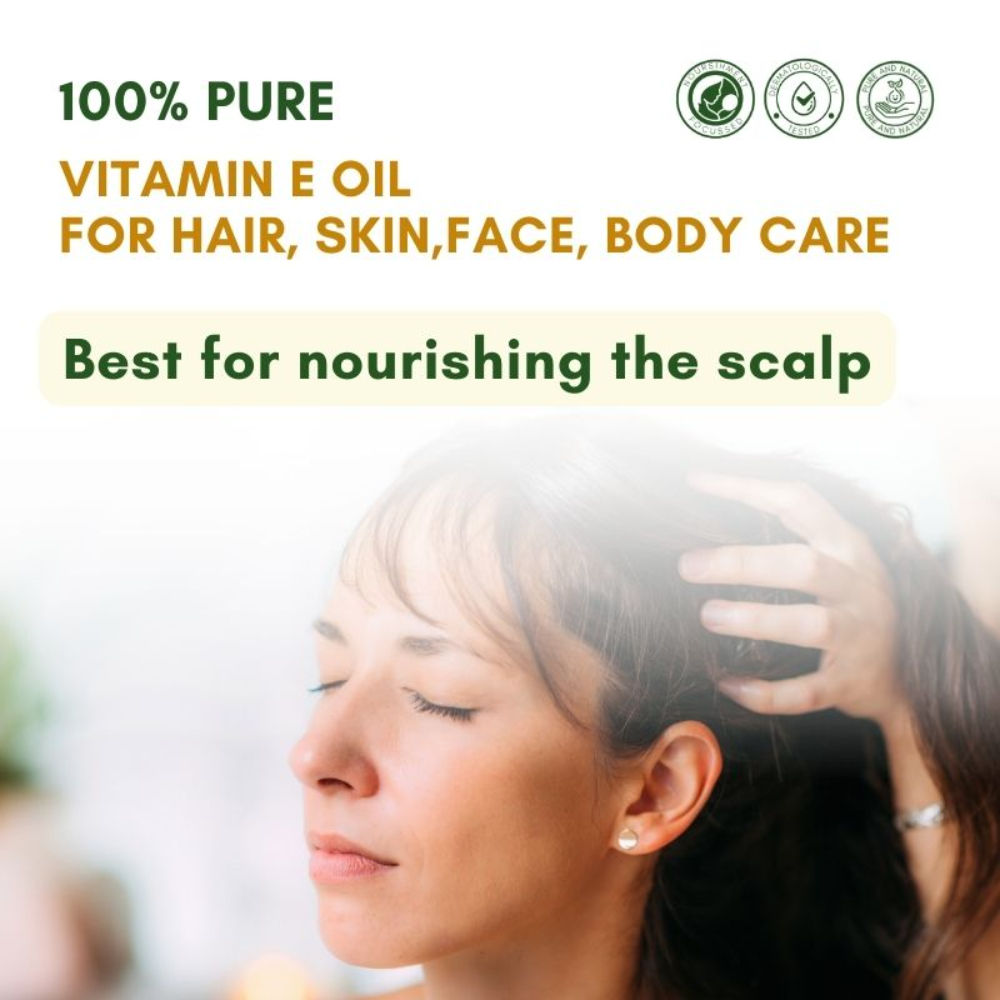Natural Vitamin E Oil For Hair, Skin & Face Oil Glowing And Hydrated Skin