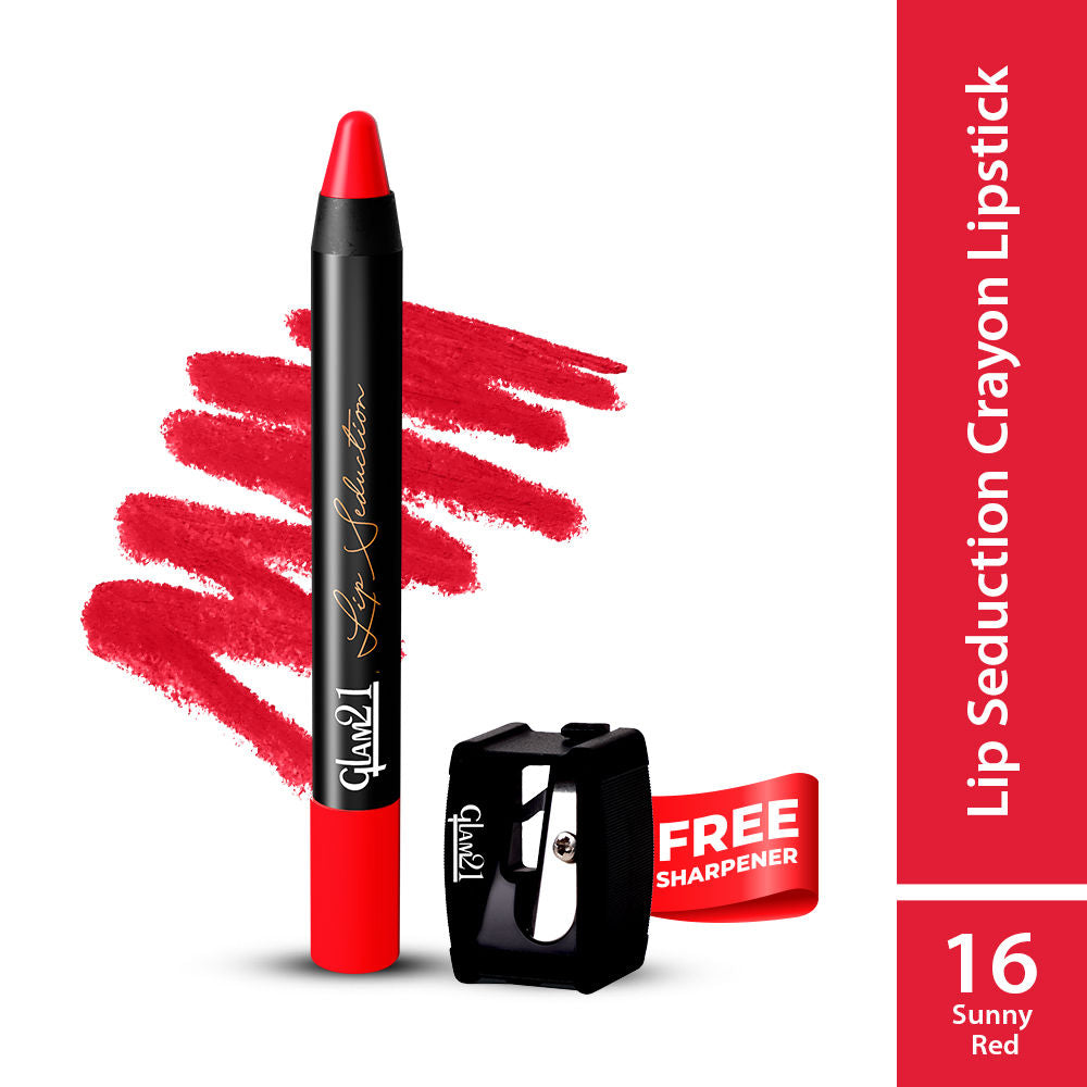 Lip Seduction Non- Transfer Crayon Lipstick - Sunny Red