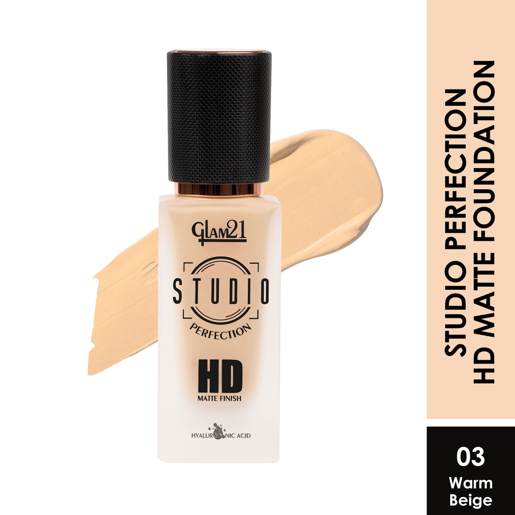 Studio Perfection HD Matte Long Stay Water Proof Foundation - Warm Beige 03