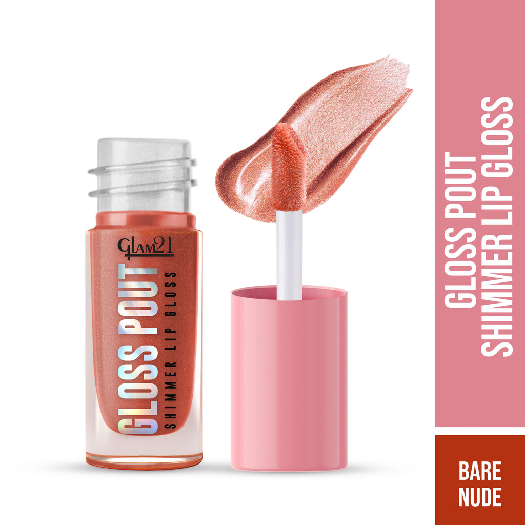 Pout Shimmer Lip Gloss - Bare Nude
