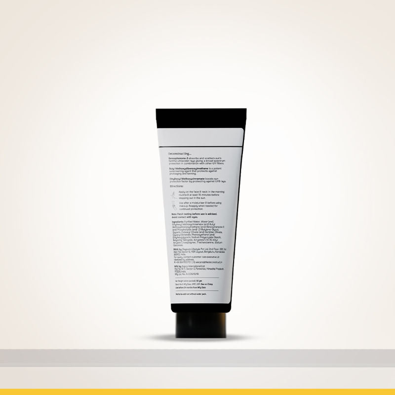 Gel Sunscreen SPF 50+ PA+++, No White Cast, Lightweight, Non-Greasy - In - Vivo Tested