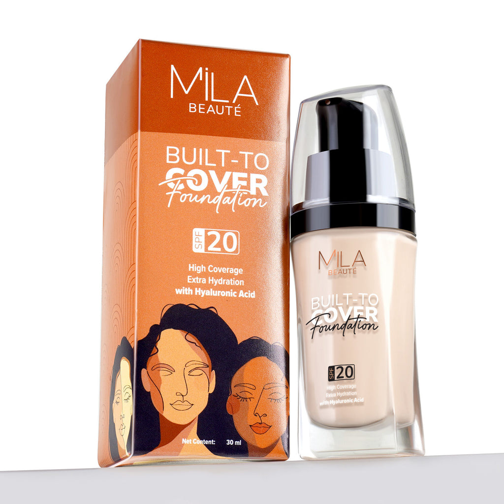 Built To Cover Liquid Foundation With SPF 20 & Hyaluronic Acid
