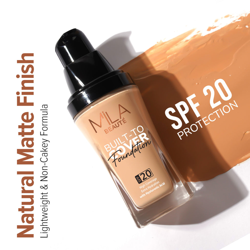 Built To Cover Liquid Foundation With SPF 20 & Hyaluronic Acid