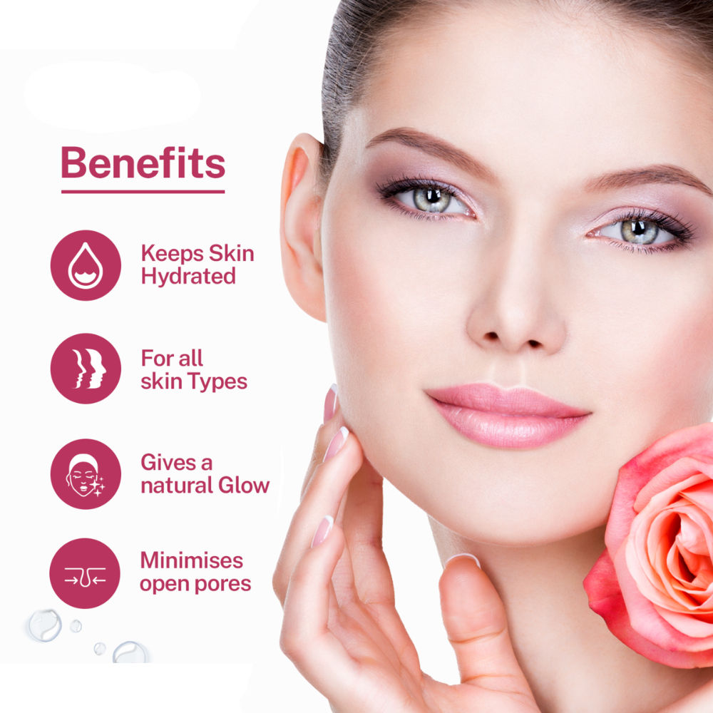 Rose Water Gulab Jal Face Mist Toner with Rose for Skin Hydration and Natural Glow