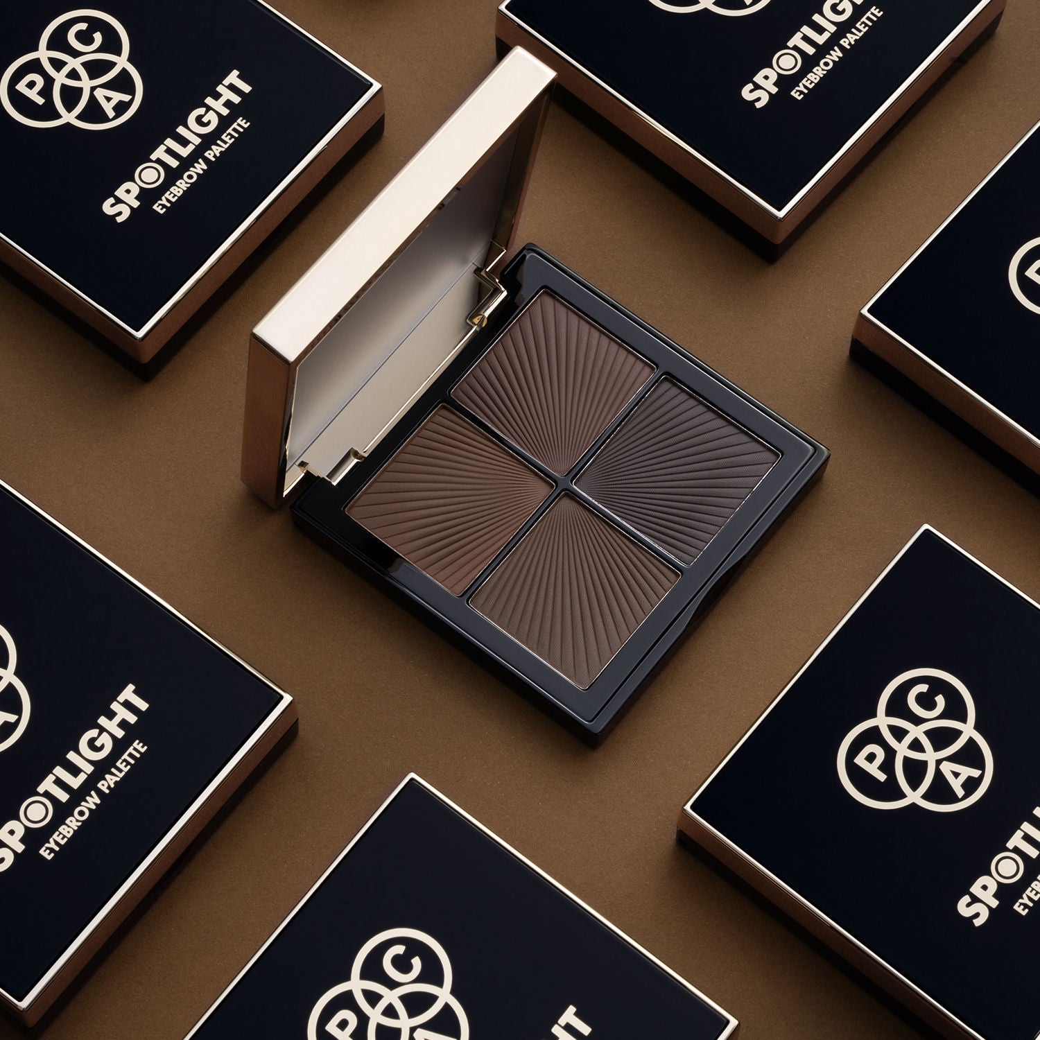 Spotlight Eyebrow Palette X4 - Longlasting Micro Fine Powder Formula, Pigmented Natural Shades