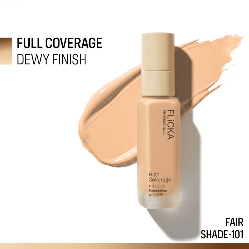 Pro HD Liquid Foundation High Coverage Dewy Finish SPF 16Hr Long Wear - 101 Fair