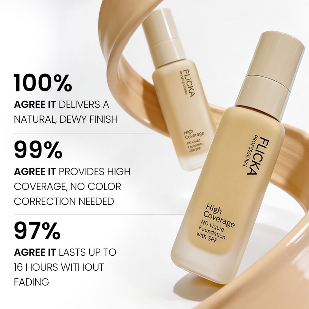 Pro HD Liquid Foundation High Coverage Dewy Finish SPF 16Hr Long Wear