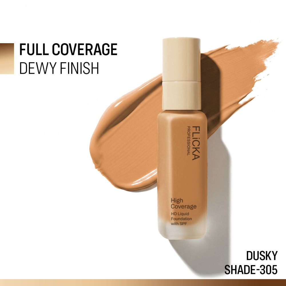 Pro HD Liquid Foundation High Coverage Dewy Finish SPF 16Hr Long Wear - 305 Dusky