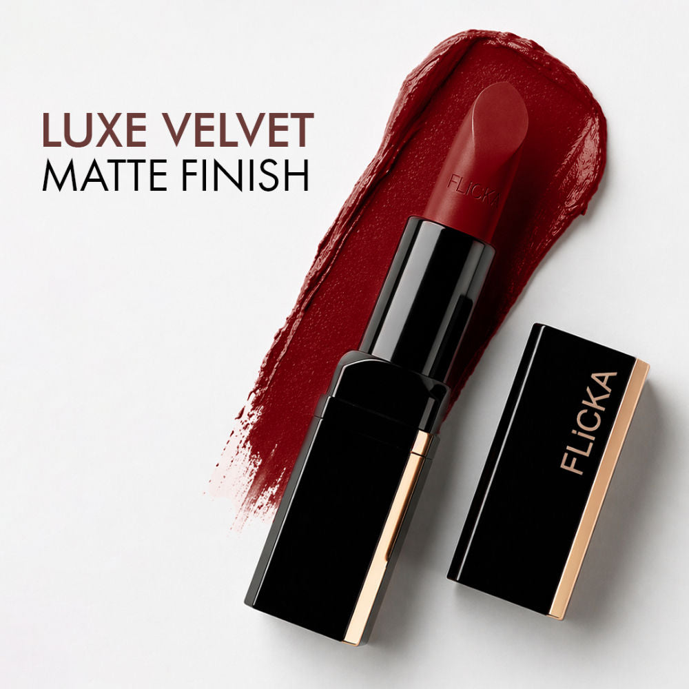 Lip Poetry Creamy Matte Lipstick Intense Pigment Easy Apply Smooth Finish - 08 Ding Dong