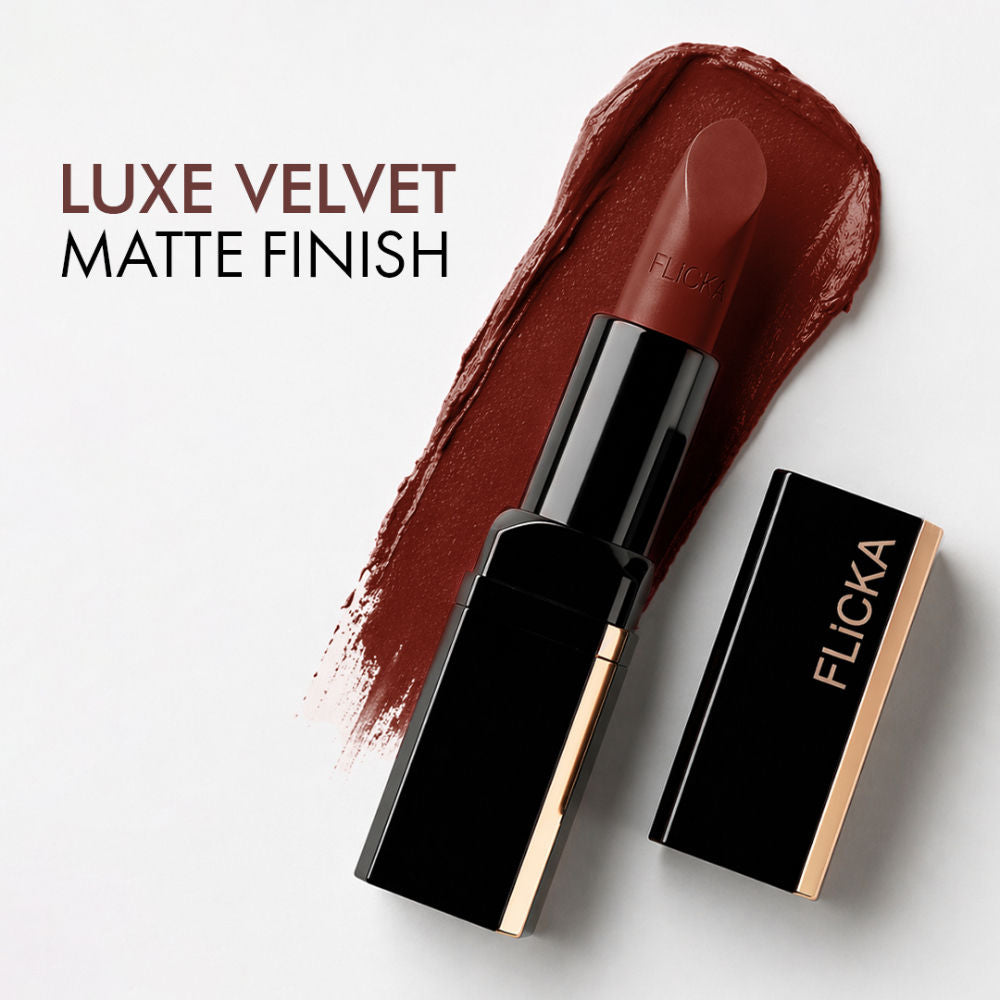 Lip Poetry Creamy Matte Lipstick Intense Pigment Easy Apply Smooth Finish - 04 - Chubby Cheeks