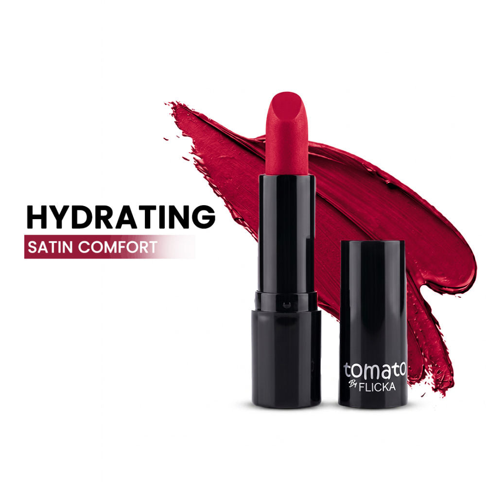 Tomato Bullet Lipstick Long Lasting Lightweight Intense Pigment Rich Matte Finish - Shade 03