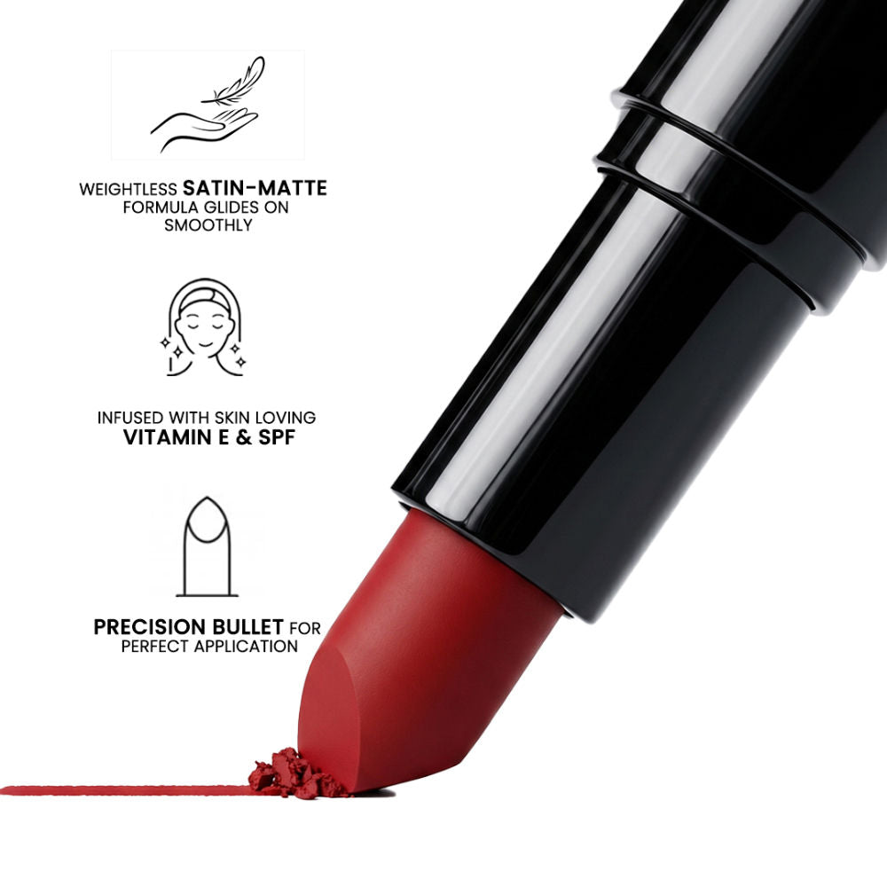 Tomato Bullet Lipstick Long Lasting Lightweight Intense Pigment Rich Matte Finish