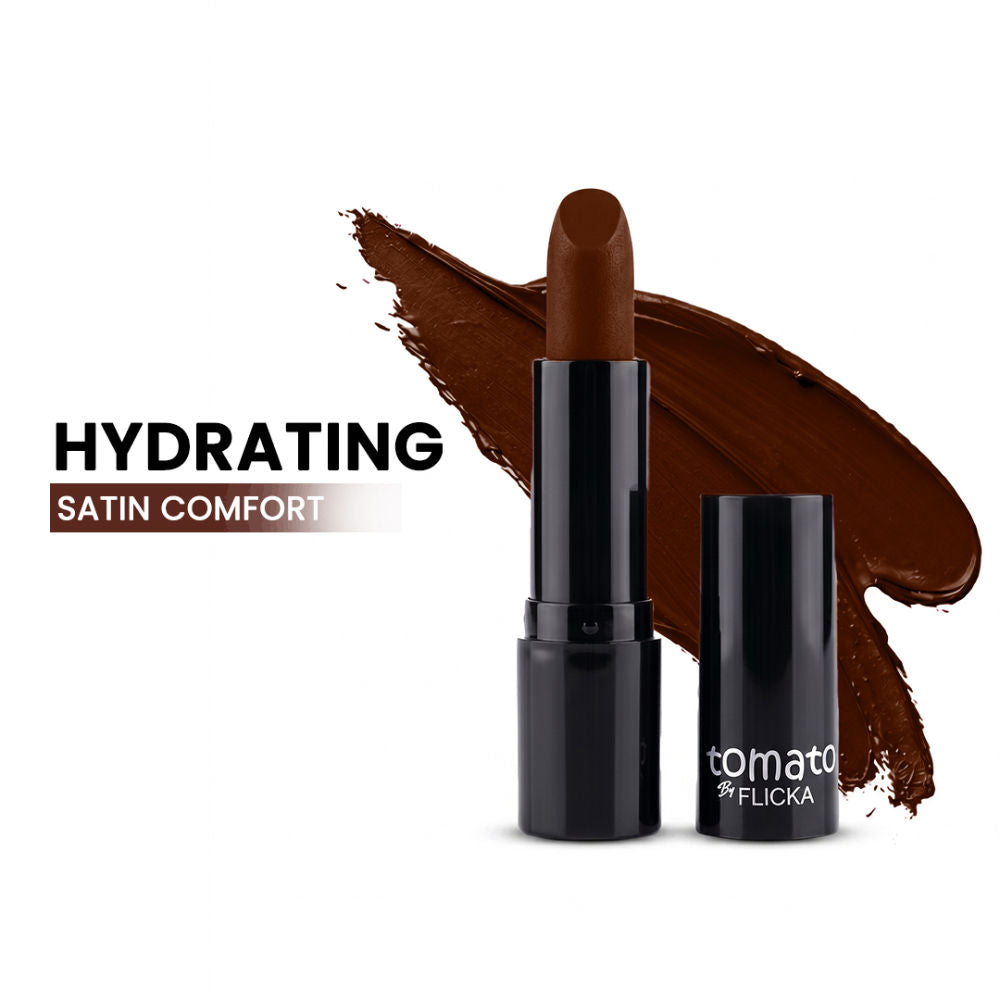 Tomato Bullet Lipstick Long Lasting Lightweight Intense Pigment Rich Matte Finish - Shade 15