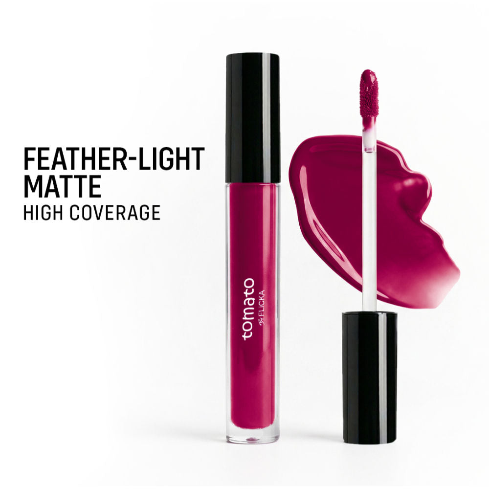 Tomato Liquid Lipstick Rich Matte Long Lasting Intense Pigment Smudgeproof - 03 Shade