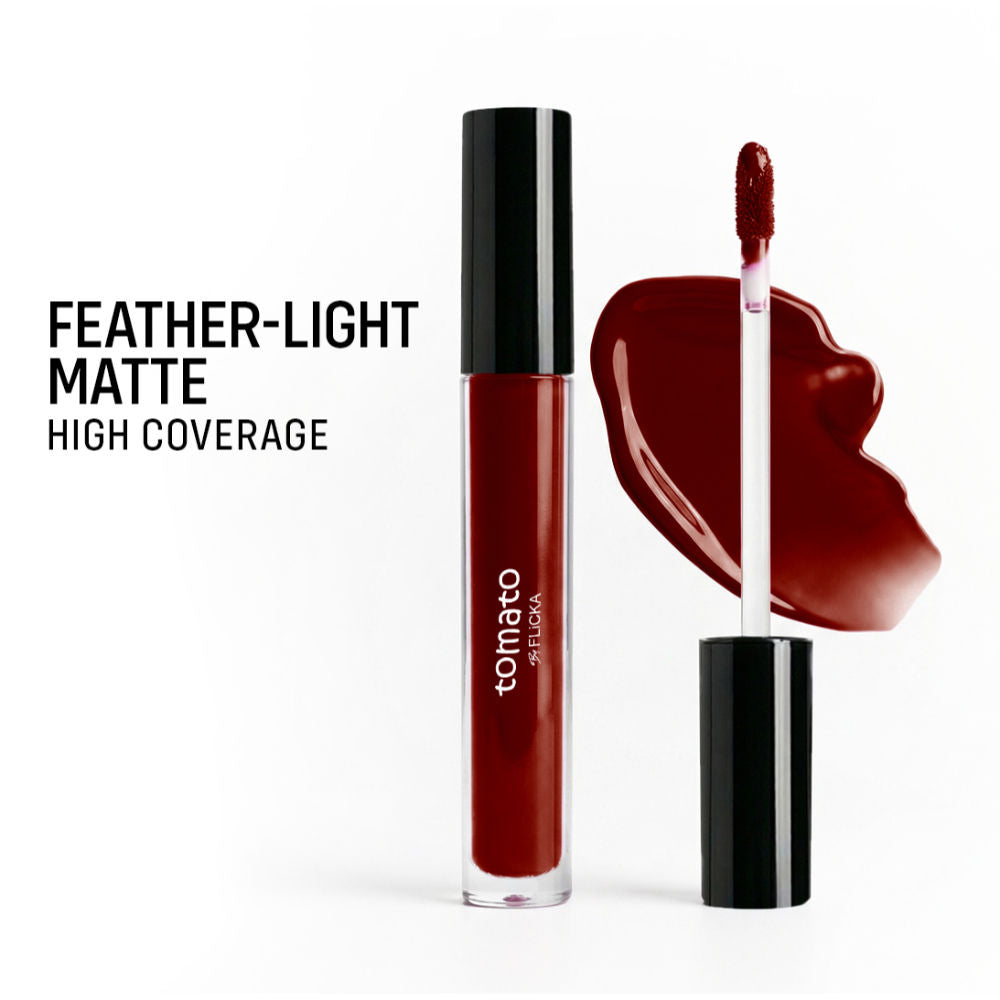 Tomato Liquid Lipstick Rich Matte Long Lasting Intense Pigment Smudgeproof
