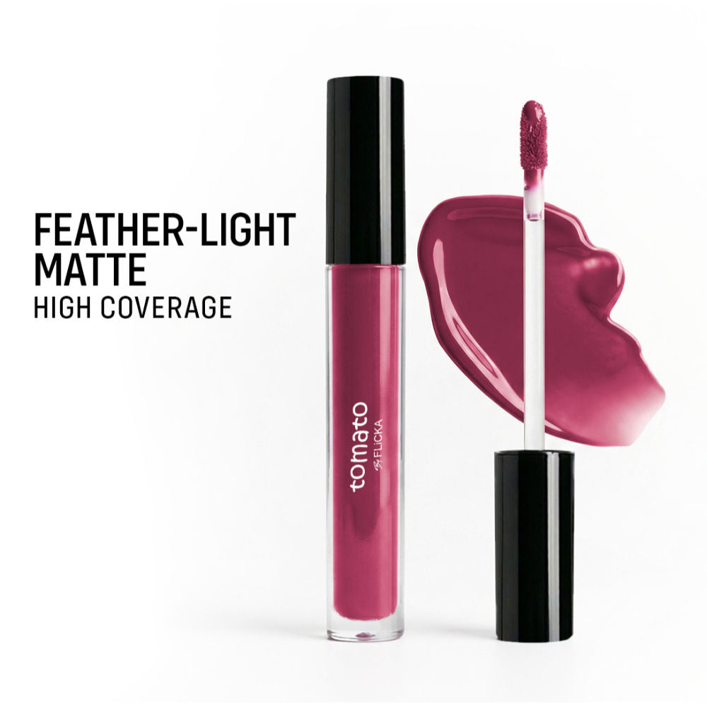 Tomato Liquid Lipstick Rich Matte Long Lasting Intense Pigment Smudgeproof - 10 Shade