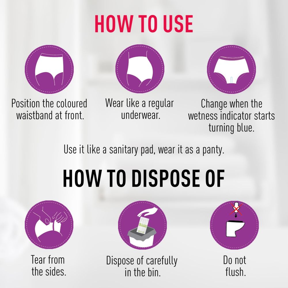 Disposable Period Panties XL-XXL For Heavy Flow, 360 Protection ,No Leakage Or Rashes