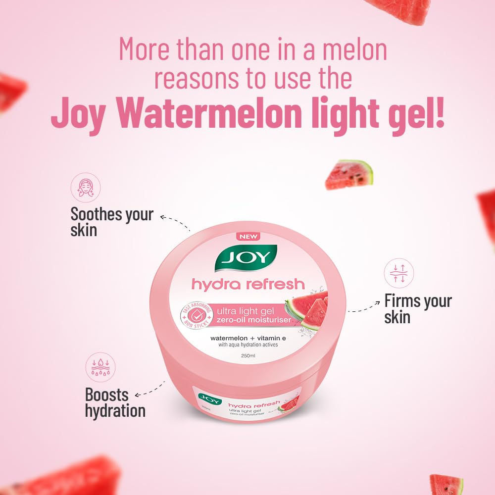 Hydra Refresh Ultra Light Face Moisturizer Gel with Watermelon - Oil Free Moisturizer