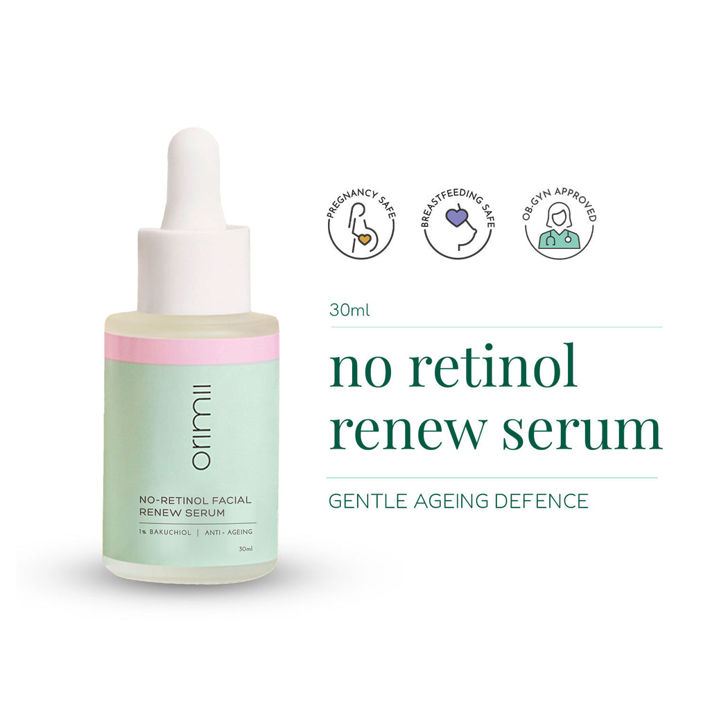 No Retinol Anti Ageing 1% Bakuchiol Face Serum - Non Comedogenic, Pregnancy Safe