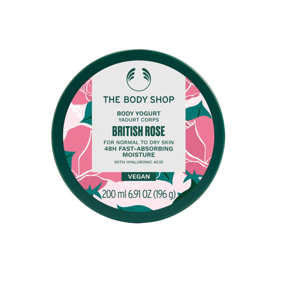British Rose Body Yogurt, 48-Hour Hydration , Rose & Shea Butter