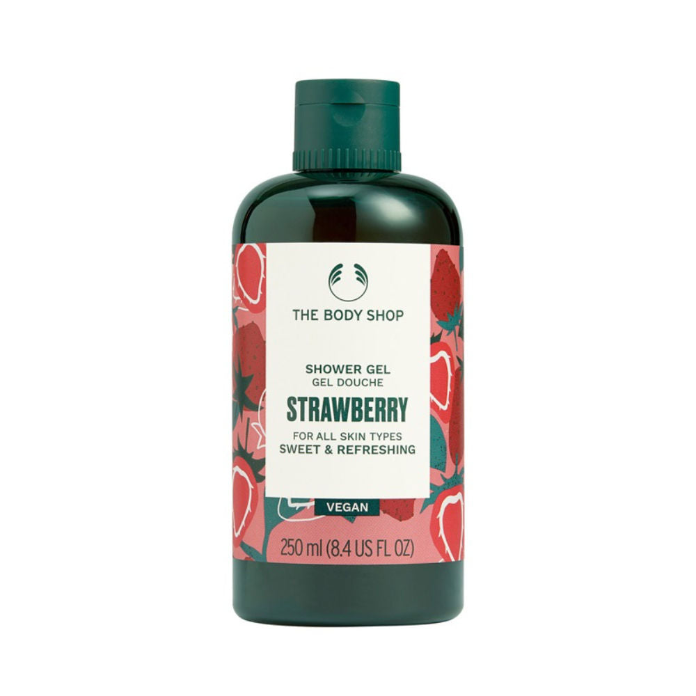 Strawberry Shower Gel, Fruity Fragrance with Strawberry Seed Oil, All Skin Types
