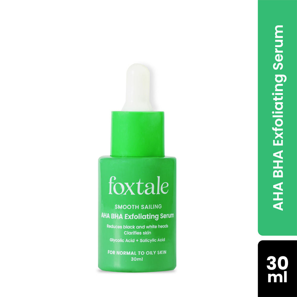 AHA BHA Exfoliating Serum Glycolic Acid + Salicylic Acid Niacinamide for Acne & Blackheads Normal To Oily Skin