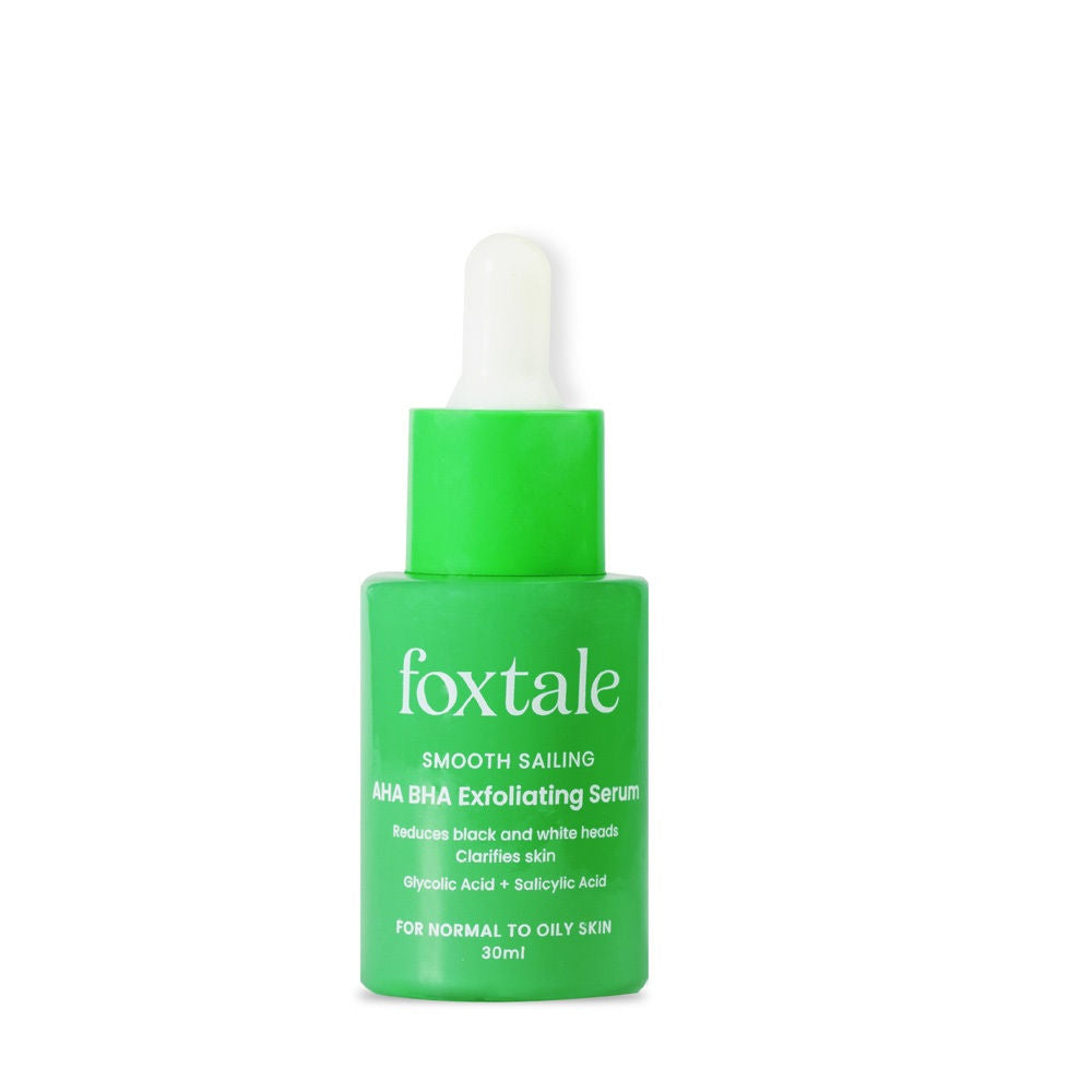 AHA BHA Exfoliating Serum Glycolic Acid + Salicylic Acid Niacinamide for Acne & Blackheads Normal To Oily Skin