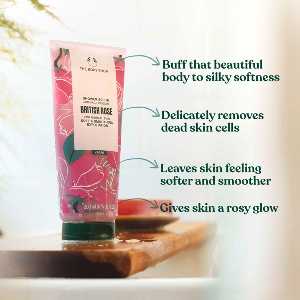 British Rose Shower Scrub