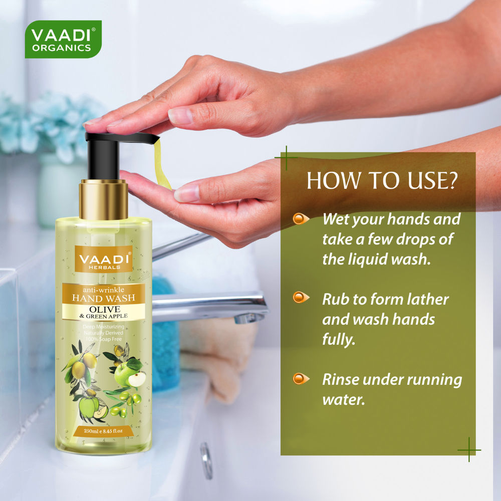 Anti - Wrinkle Olive and Green Apple Hand Wash
