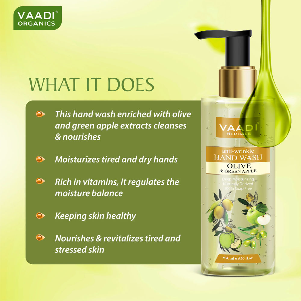 Anti - Wrinkle Olive and Green Apple Hand Wash