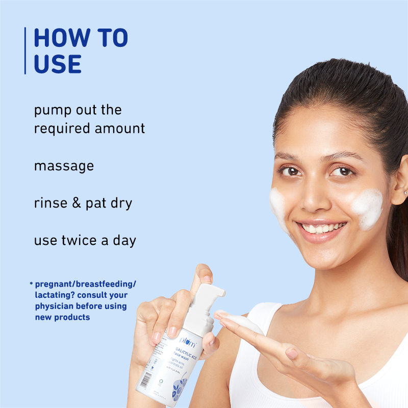 Salicylic Acid Foaming Face Wash - Fights Active Acne & Controls Oil For Smooth Skin