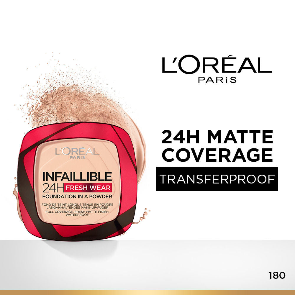 Infallible 24H Fresh Wear Waterproof Powder Foundation - 180