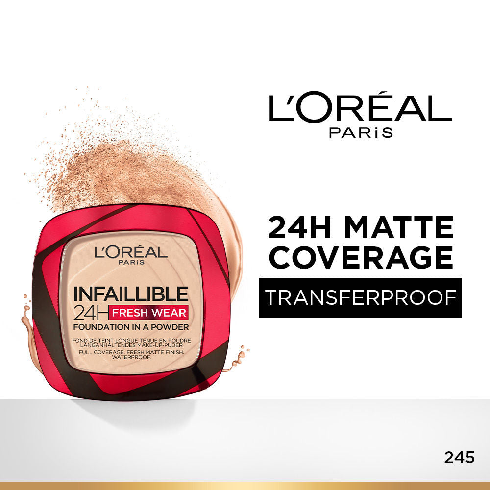 Infallible 24H Fresh Wear Waterproof Powder Foundation - 245