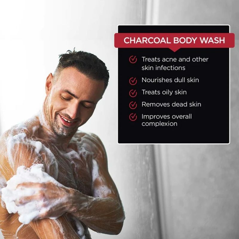 Charcoal Body Wash With Lemongrass & Cinnamon