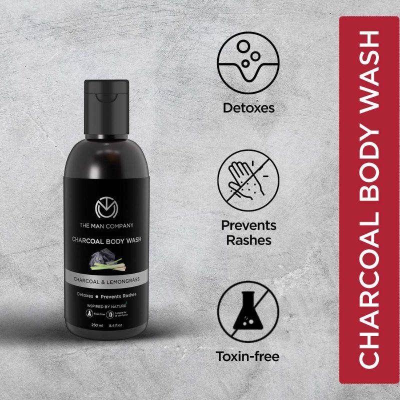 Charcoal Body Wash With Lemongrass & Cinnamon