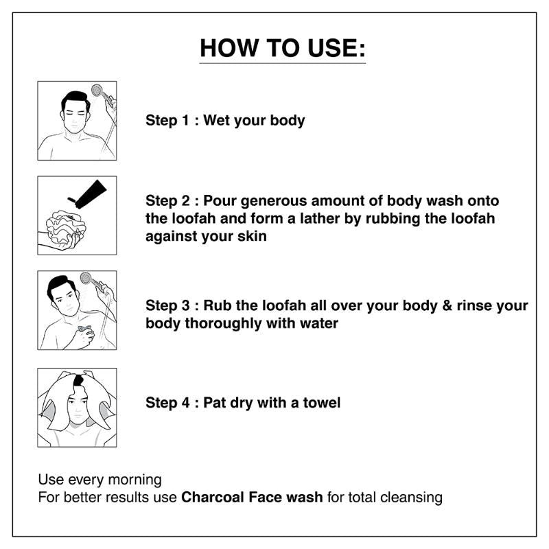 Charcoal Body Wash With Lemongrass & Cinnamon