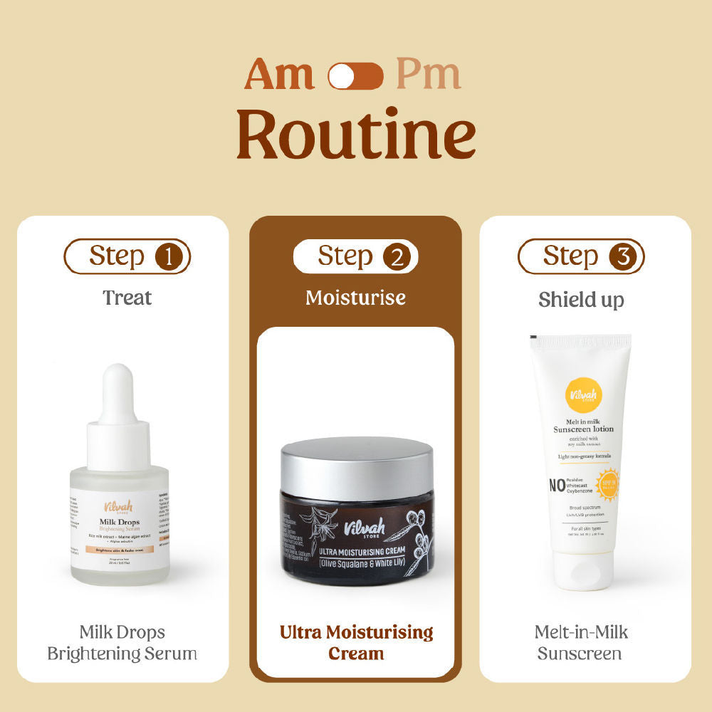 Ultra Moisturising Cream To Balance Moisture With Olive Squalane & White Lily