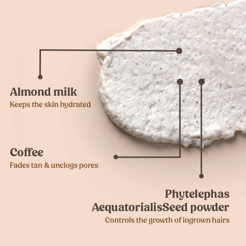 Cookie N Cream Exfoliating Coffee Body Polish Scrub, with Shea Butter & Almond Milk Extracts