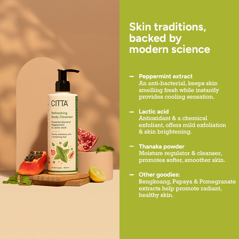 Refreshing Body Cleanser With Lactic Acid (AHA) Smoothens Skin & Maintains Hydration