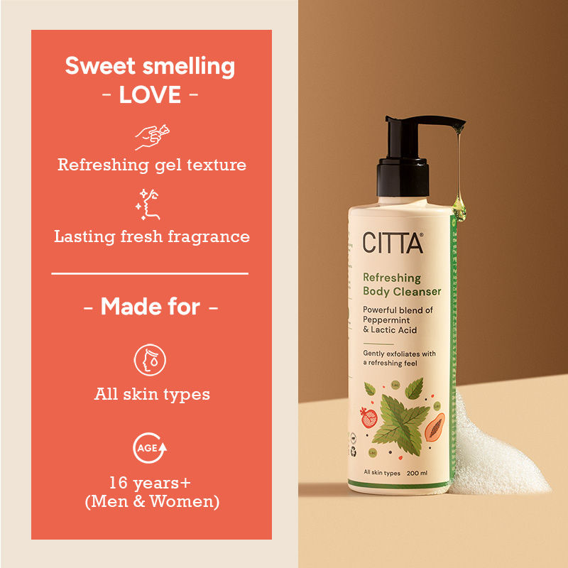 Refreshing Body Cleanser With Lactic Acid (AHA) Smoothens Skin & Maintains Hydration