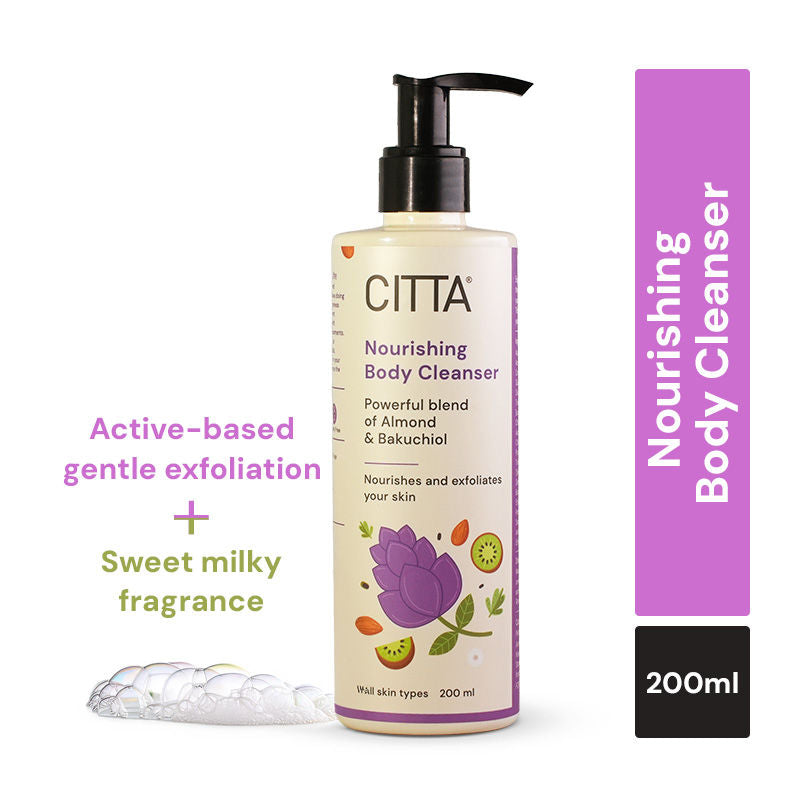 Nourishing Body Cleanser With Bakuchiol, Almond, Fruit extracts For Mild Daily Exfoliation