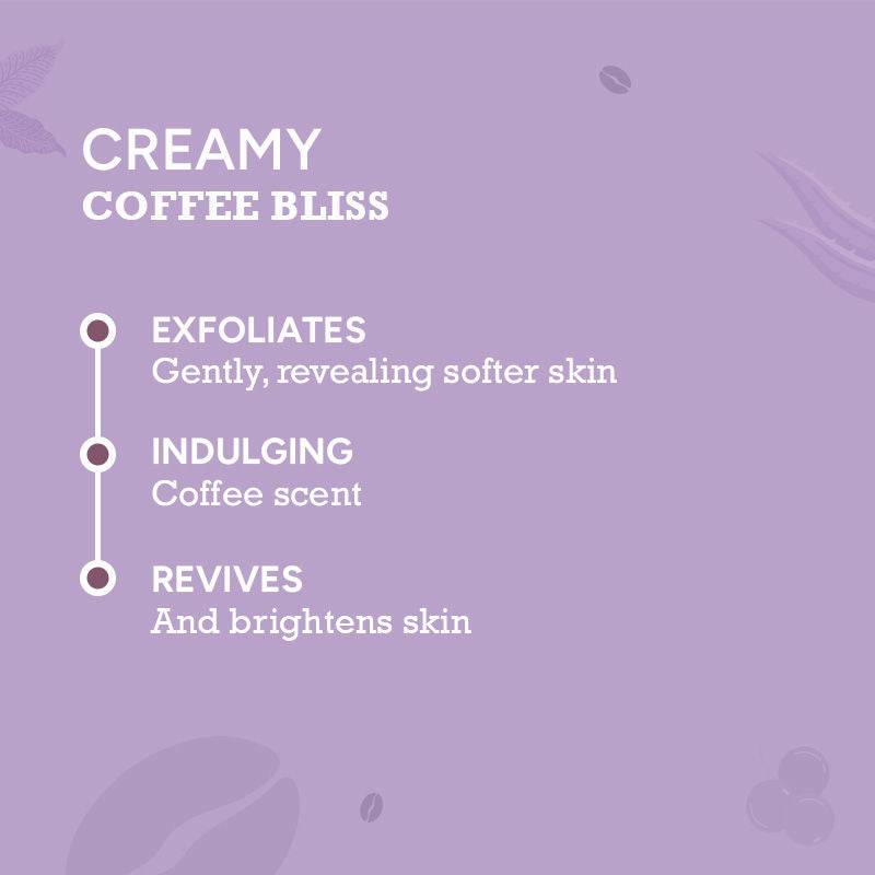 Coffee Creamy Body Scrub, Mild Exfoliation, Creamy, Moisturizing Base, Non-Irritating
