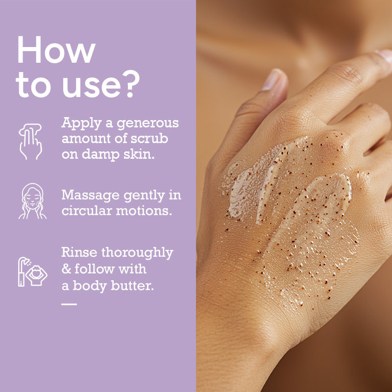 Coffee Creamy Body Scrub, Mild Exfoliation, Creamy, Moisturizing Base, Non-Irritating