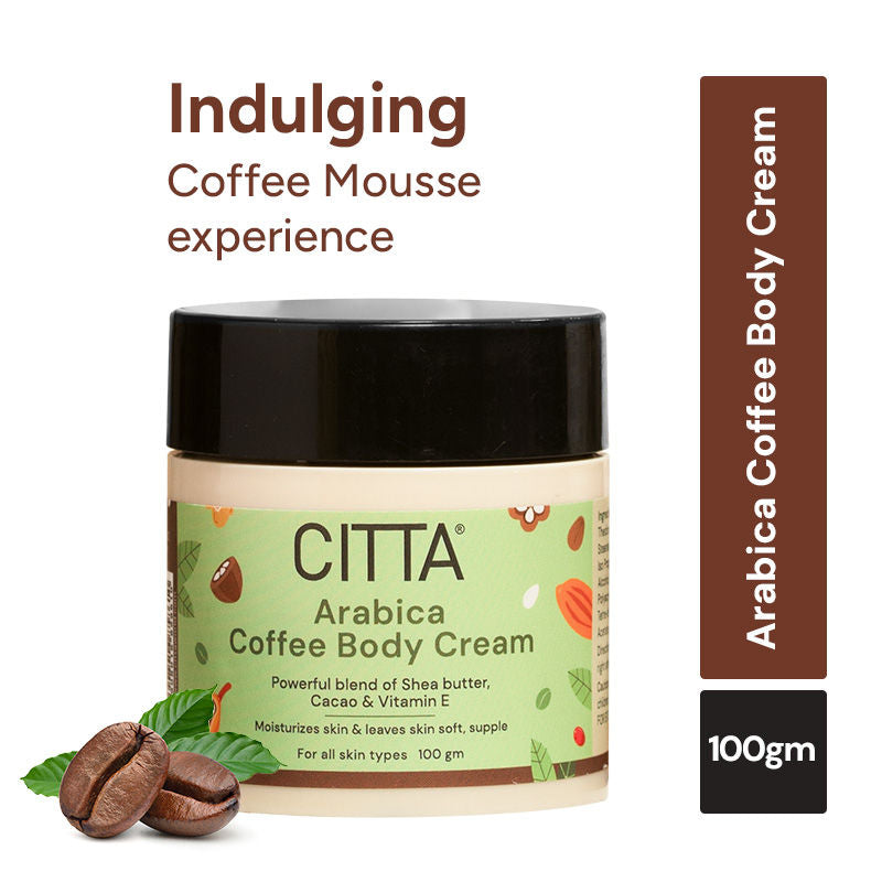 Arabica Coffee Body Cream, Moisturized, Glowing Skin with Indulgent Arabica Coffee Fragrance