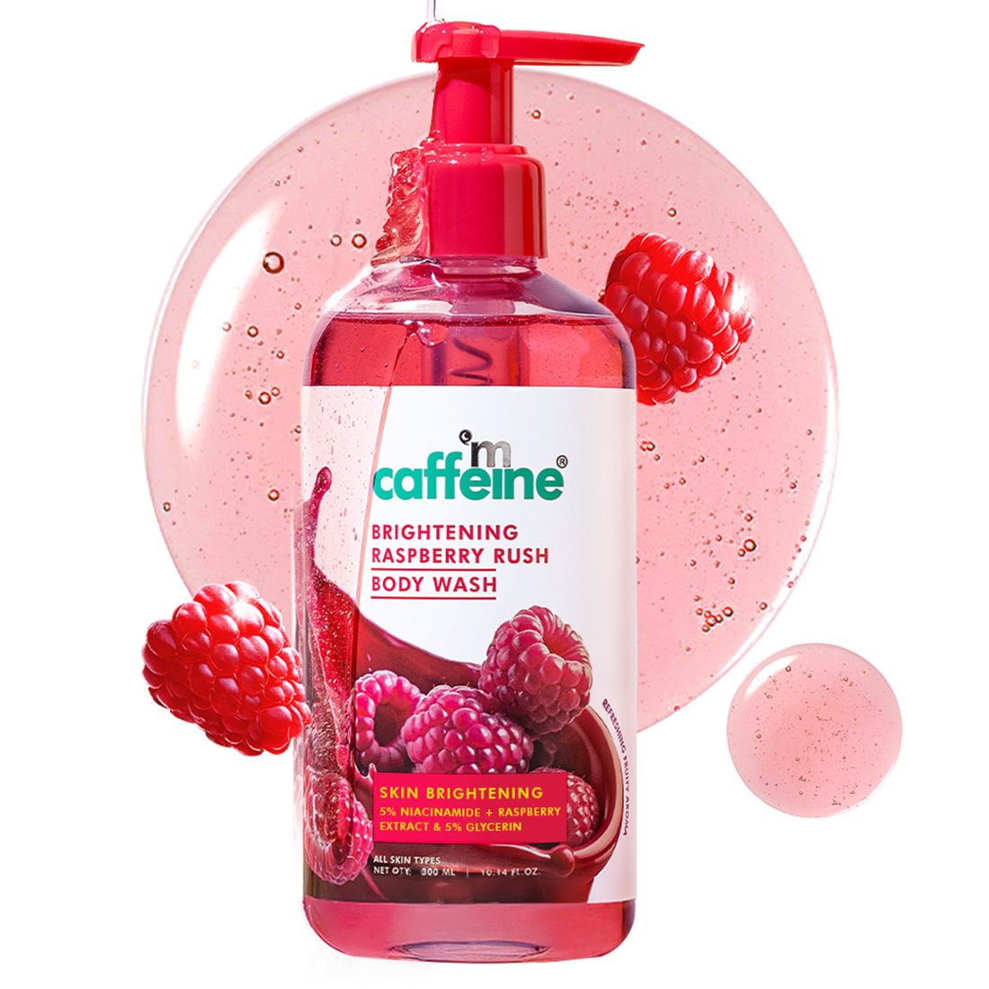 Brightening Body Wash 5% Niacinamide & Raspberry Boosts Glow, 5% Glycerine Softens Skin