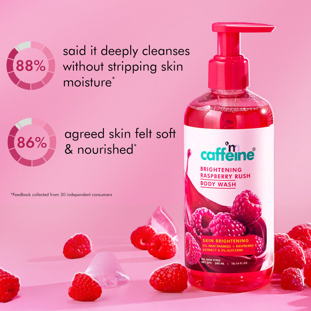 Brightening Body Wash 5% Niacinamide & Raspberry Boosts Glow, 5% Glycerine Softens Skin