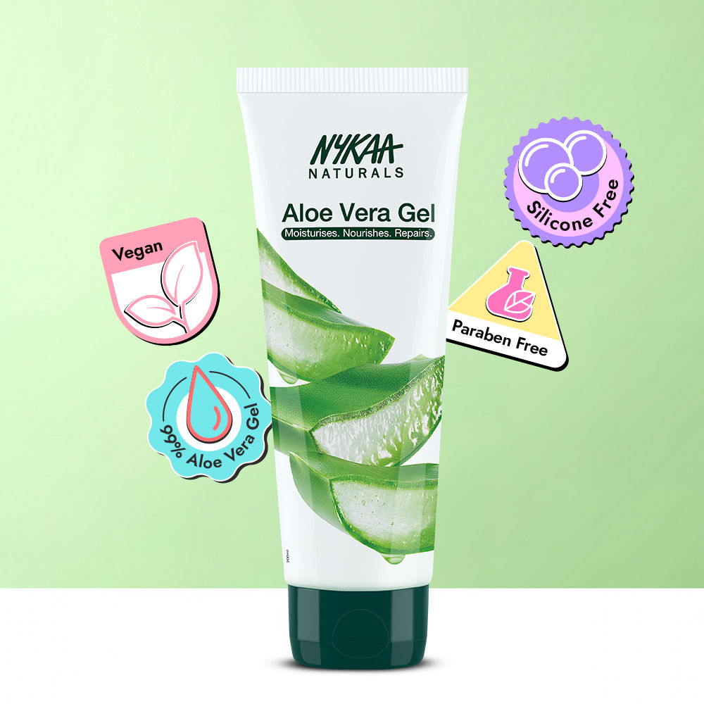 Nykaa Naturals Aloe Vera Gel - Hydrates & Soothes Skin, Repairs and Nourishes Hair for Healthy Glow
