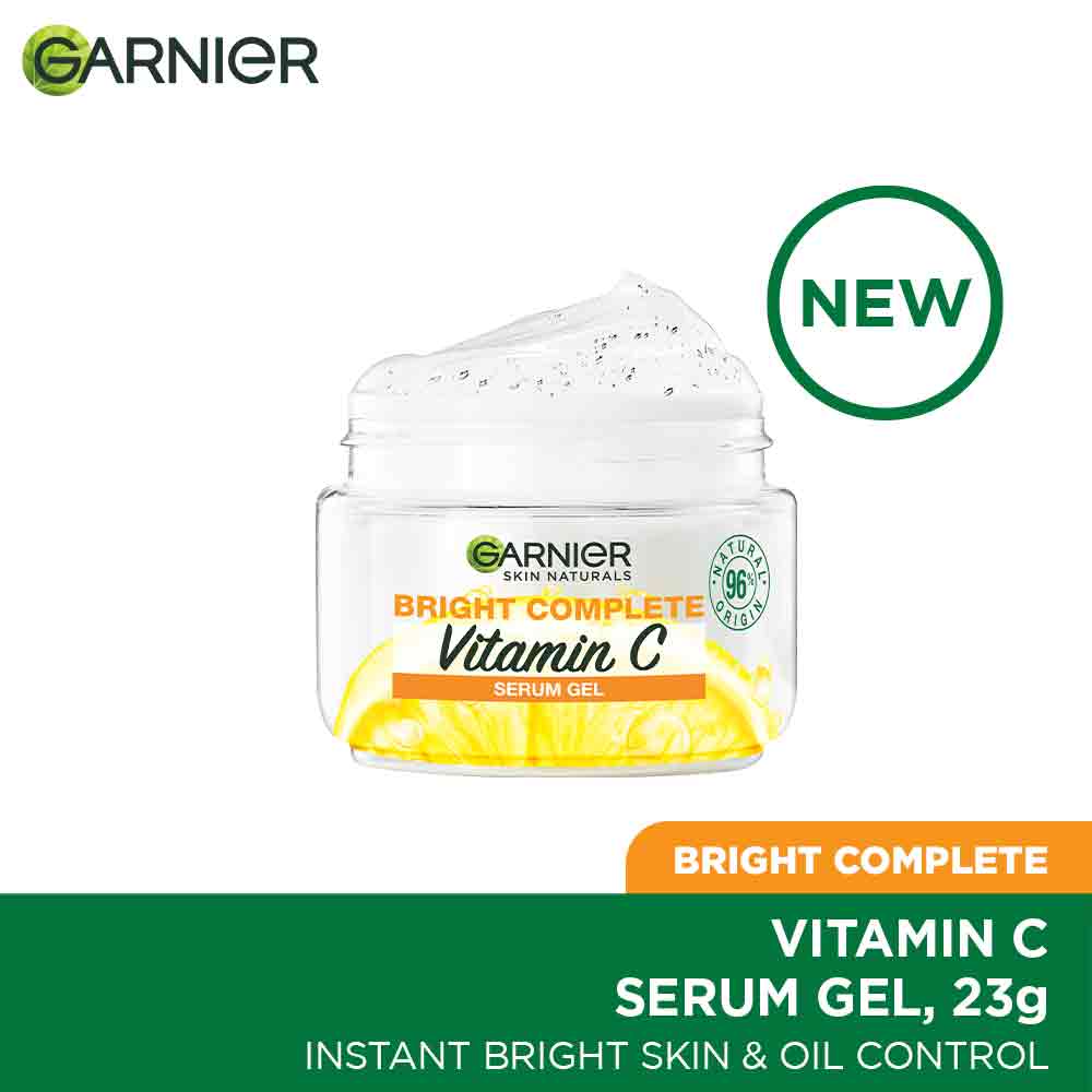 Garnier Bright Complete Vitamin C Serum Gel With Vitamin C Cream For Instant Brighter Skin