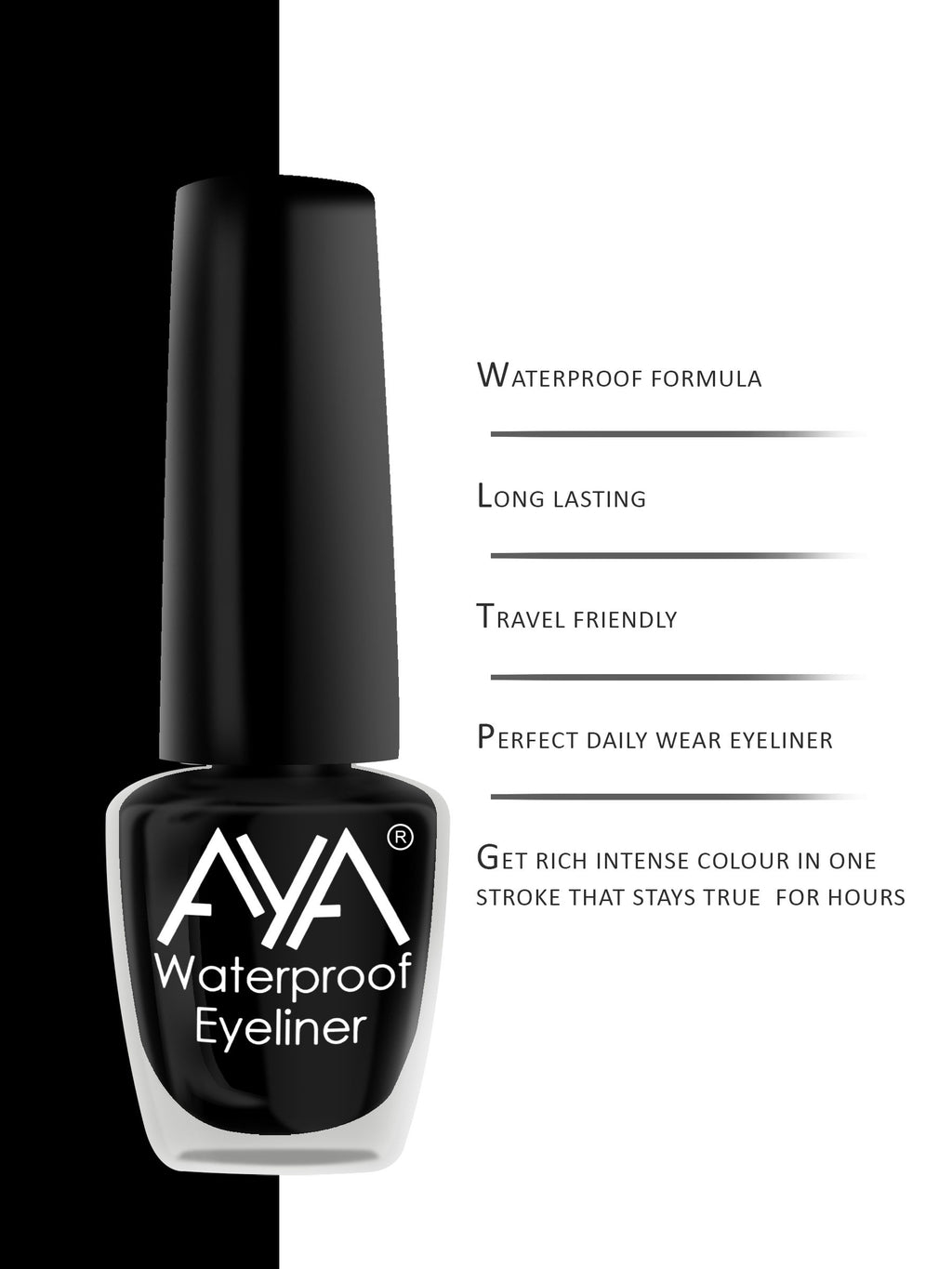 24 Hrs Long Lasting & Waterproof Eyeliner - Black
