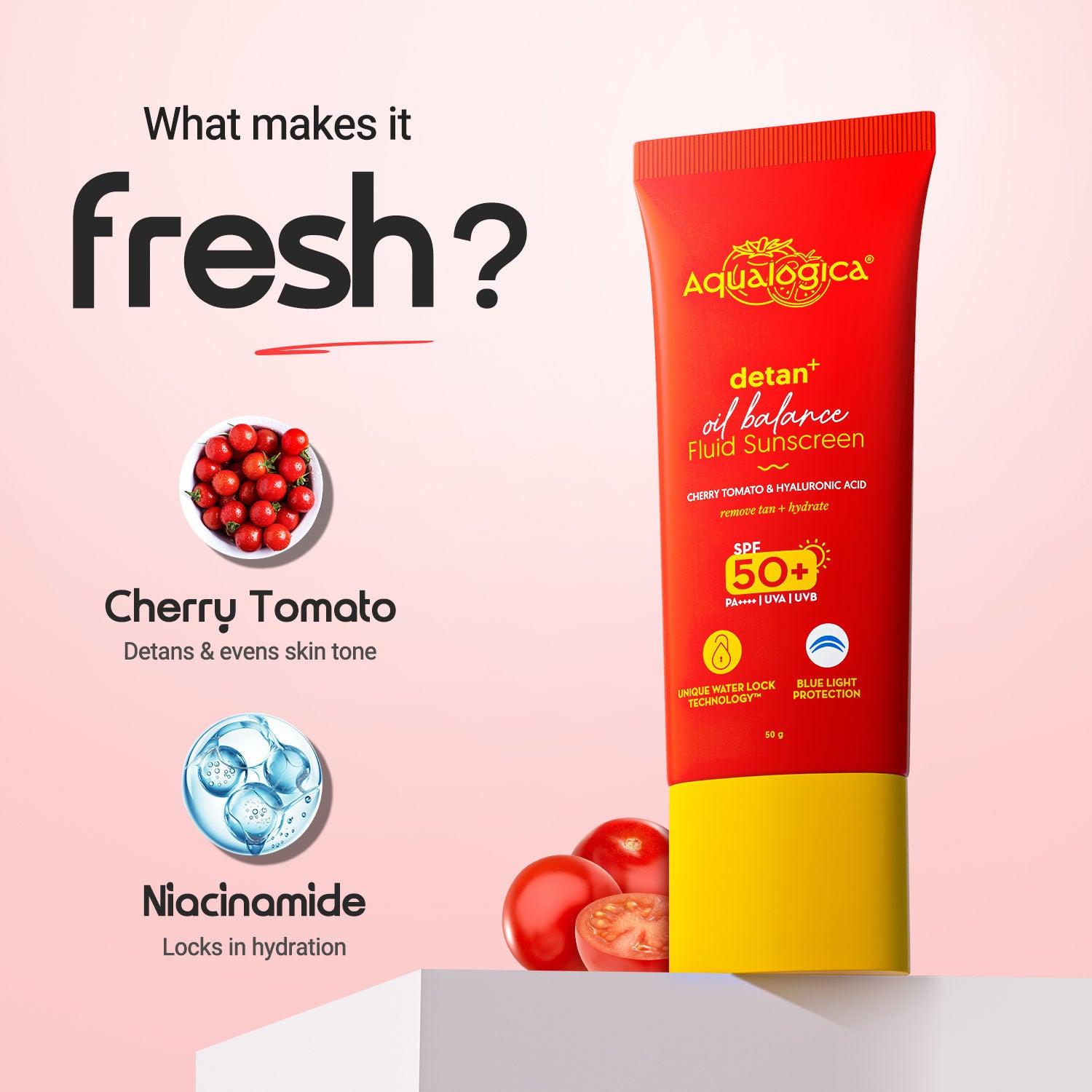 Radiance+ Fluid SPF 50+ PA++++, Oil Control, In-Vivo Tested, No Cast